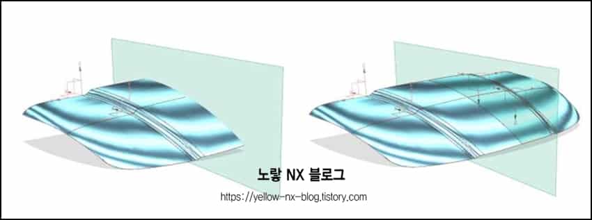 UG NX Associative Copy 연관 복사 Tutorial - 11강 15 NX Mirror Geometry에서 선택한 Datum Plane을 기준으로 솔리드 형상을 대칭 복사하고 결과 Body를 확인하는 화면
