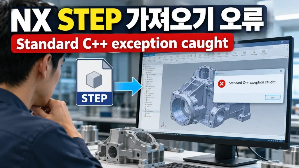 NX Standard C++ exception caught 오류|STEP 가져오기 로그 확인과 검증 1 00 대표이미지 NX STEP 가져오기 오류