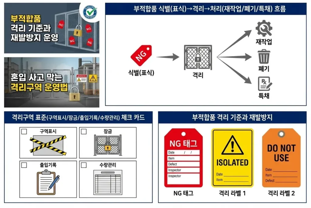 현대자동차 부적합품 격리 기준과 재발방지 운영 현대차 기아차 생산품질 QC SQE 실무 1 현대차 기아차 협력사 부적합품 격리 구역 운영과 재발방지 핵심