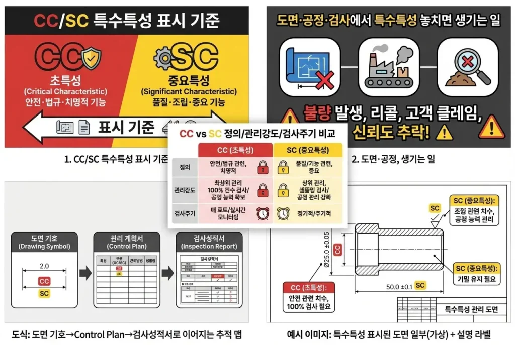 현대자동차 협력사 공정 FMEA 작성 우선순위 기준 4 현대차 CC SC 특수특성 관리계획서와 검사성적서 연계 포인트
