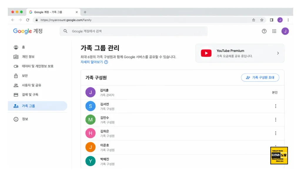 유튜브 프리미엄 인도 결제 막힘|일본 가족요금제·결제프로필·가족초대 7 Google 가족그룹 관리자 유튜브 프리미엄 가족 구성원 초대 설정
