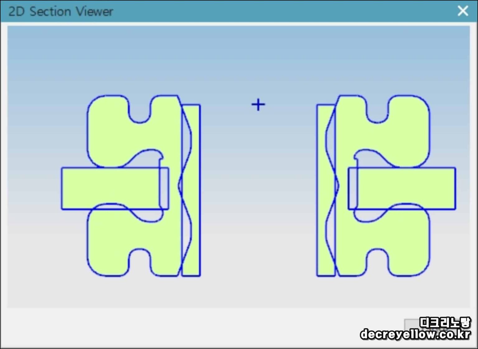 Intereference Simple NX 간섭체크 방법|View Section 단면·Simple Interference 교차 바디 확인 - Decre Yellow