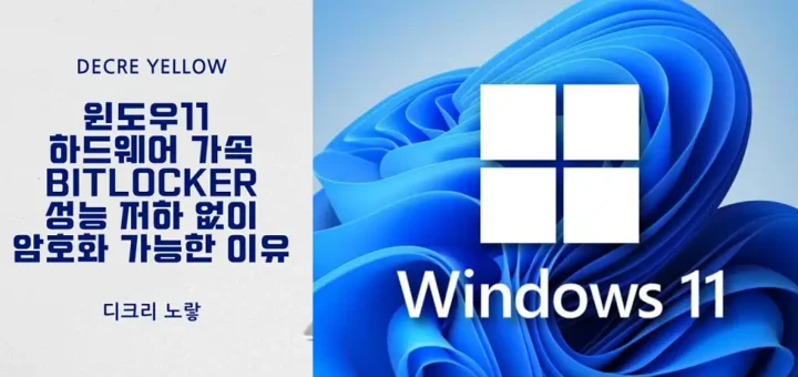 윈도우11 11 하드웨어 가속 BitLocker 성능 저하 없이 암호화가 가능한 이유 3