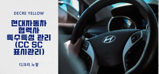 11 현대자동차 협력사 특수특성 관리 CC SC 표시관리