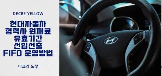 16 현대자동차 협력사 원재료 유효기간 선입선출 FIFO 운영방법