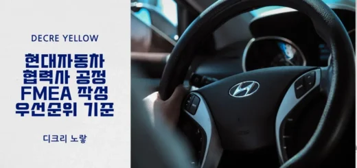 9 현대자동차 협력사 공정 FMEA 작성 우선순위 기준