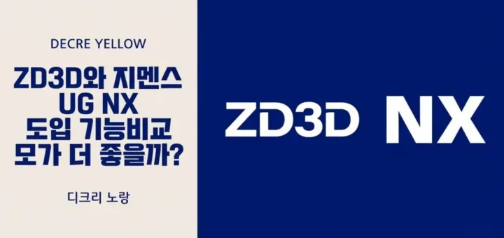 ZD3D와 지멘스 UG NX 도입 기능비교 뭐가 더 좋을까