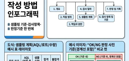 출하검사 기준서 작성 요령 2
