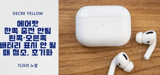 에어팟 한쪽 충전 안됨 왼쪽·오른쪽 배터리 표시 안 될 때 청소 초기화