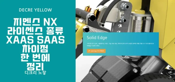 지멘스 NX 라이센스 종류 XaaS SaaS 차이점 한 번에 정리