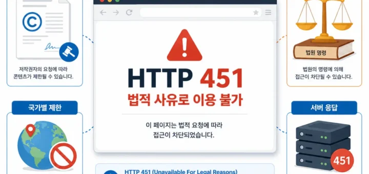 HTTP 451 법적 사유로 이용 불가 오류｜토렌트 디씨 등 접속 안되는 사이트 2