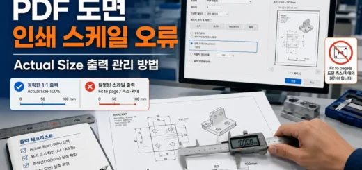 PDF 도면 인쇄 스케일 오류와 Actual Size 출력 관리 방법 안내 이미지