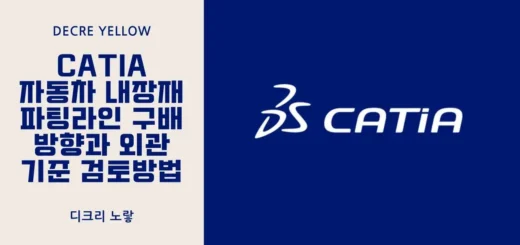 CATIA 자동차 내장재 파팅라인 구배 방향과 외관 기준 검토 방법