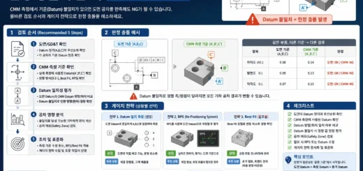 CMM 측정 기준과 도면 Datum 불일치로 판정 충돌이 날 때｜검토 순서·게이지 전략
