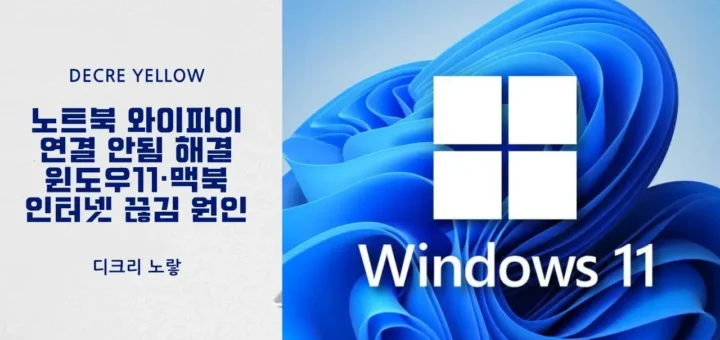 노트북 와이파이 연결 안됨 해결｜윈도우11·맥북 인터넷 끊김 원인 8가지