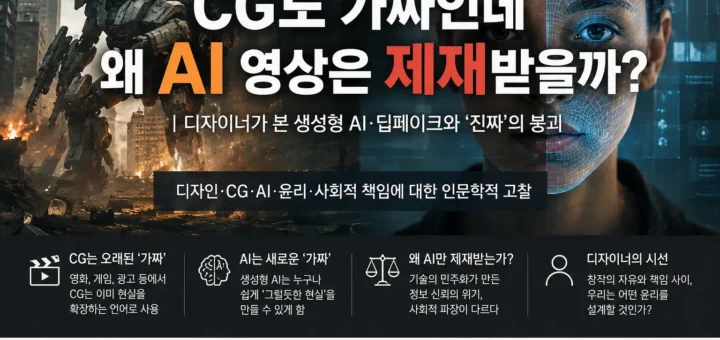 CG도 가짜인데 왜 AI 영상은 제재받을까 디자이너가 본 생성형 AI·딥페이크와 ‘진짜의 붕괴