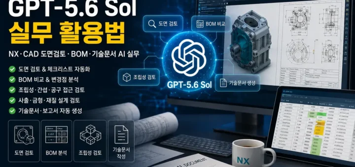 디자이너·설계자를 위한 GPT 5.6 Sol 활용법｜NX·CAD 도면검토·BOM·기술문서 AI