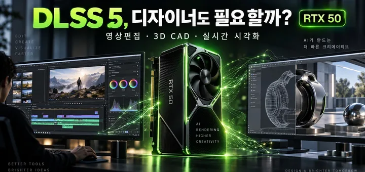 디자이너용 RTX 50 추천 - DLSS 5 영상편집·3D CAD 성능