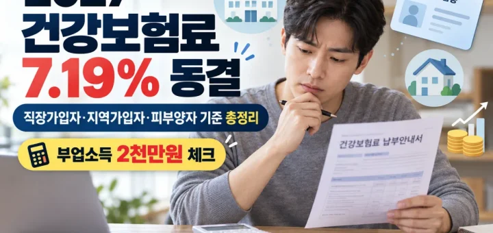 3D CAD 설계 직장인 부업 건강보험료｜2026~2027 외주수익 2천만원 기준